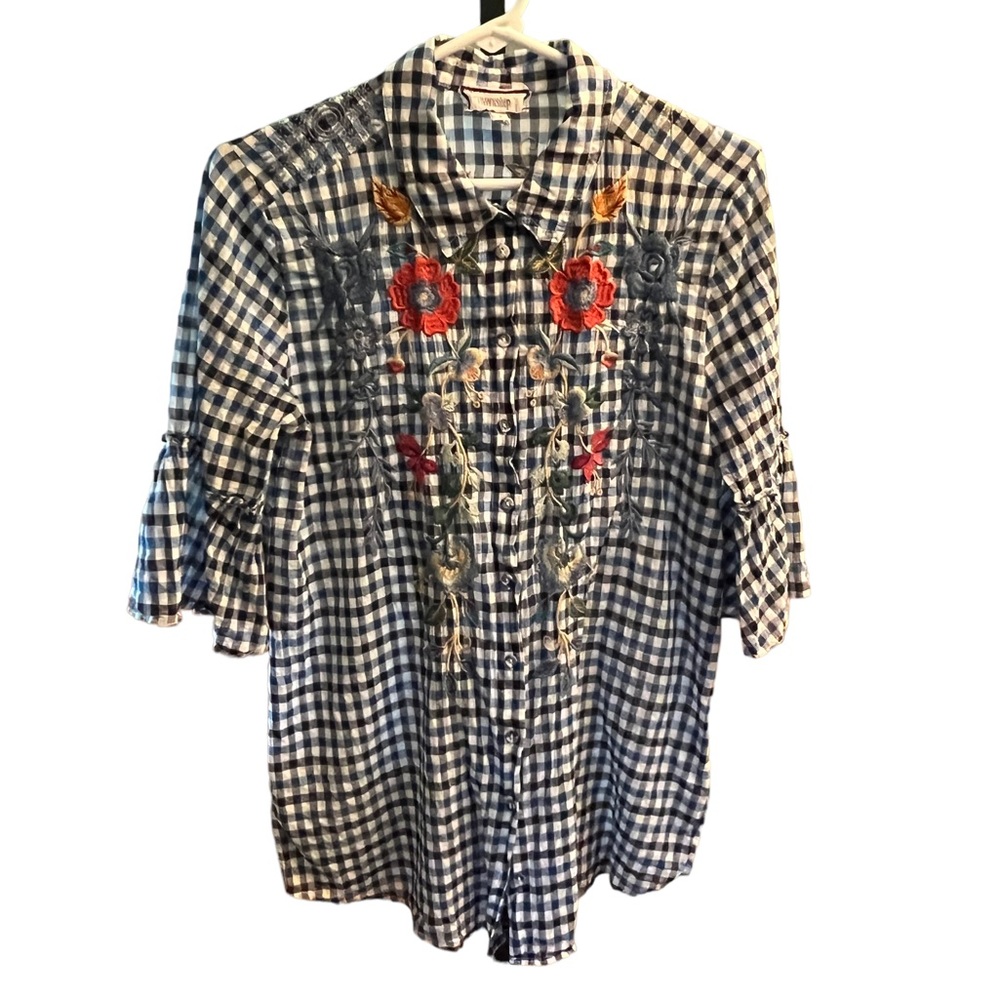 Johnny Was Taryn Ruffle Sleeve Tunic, Small